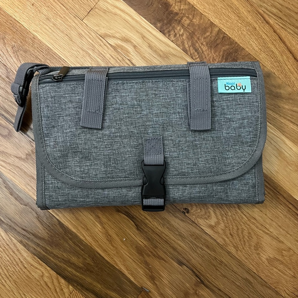 Gray Portable Baby Changing Pad